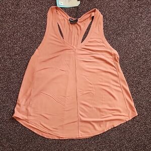 PRANA Orange and Pink Backless Relaxed Tank Top